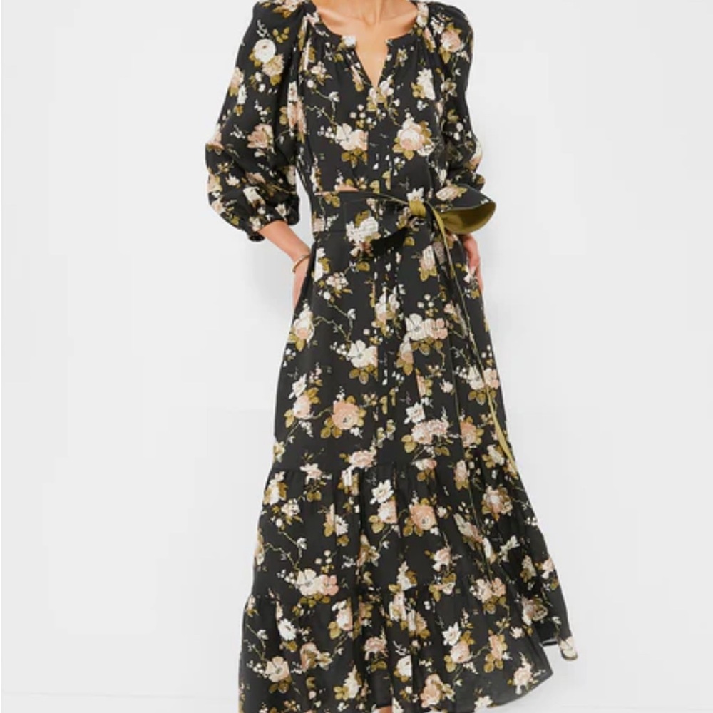 Tuckernuck Floral Black Maxi Dress
